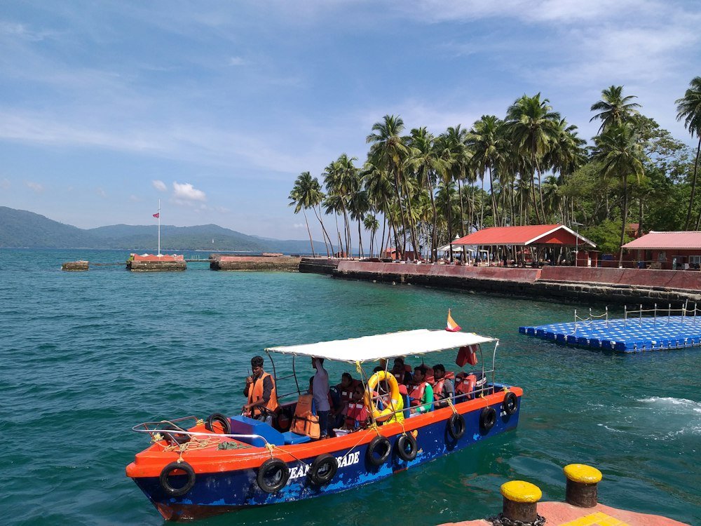 Boats at a jetty, Andaman Islands