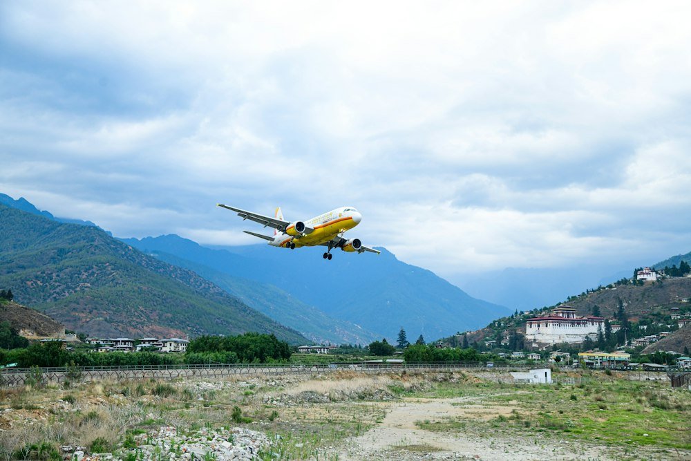 Landing at Paro airport