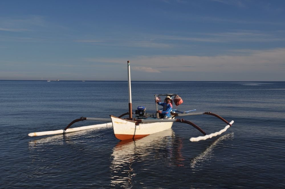 A fisherman's outrigger boat, Bali