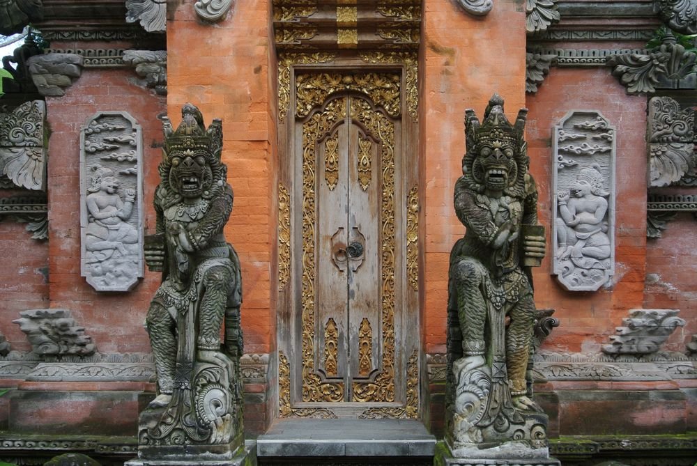 A temple gateway in Ubud