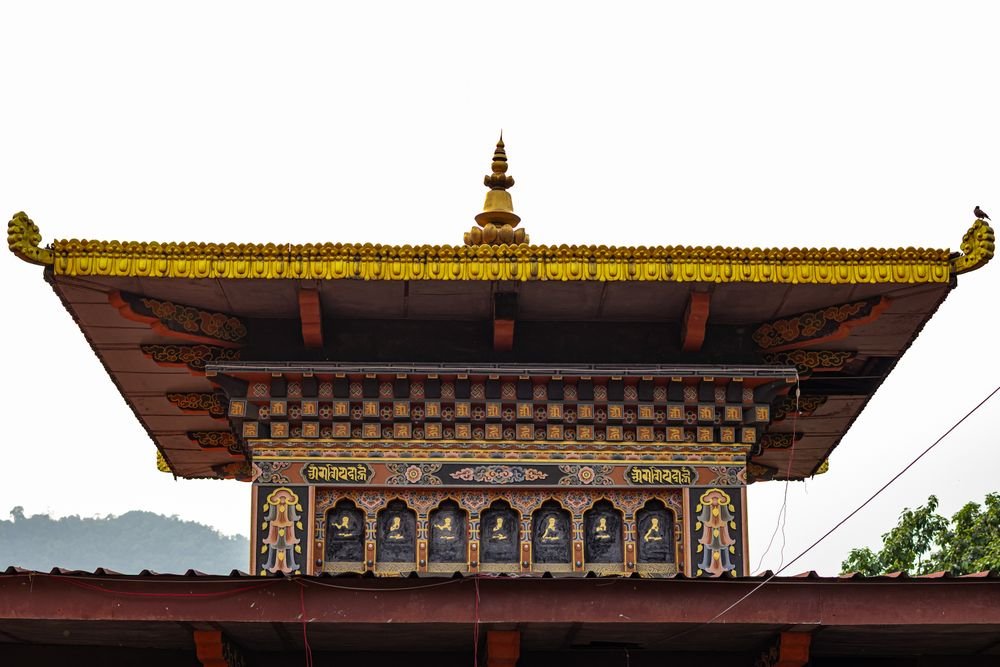 A Bhutanese temple roof