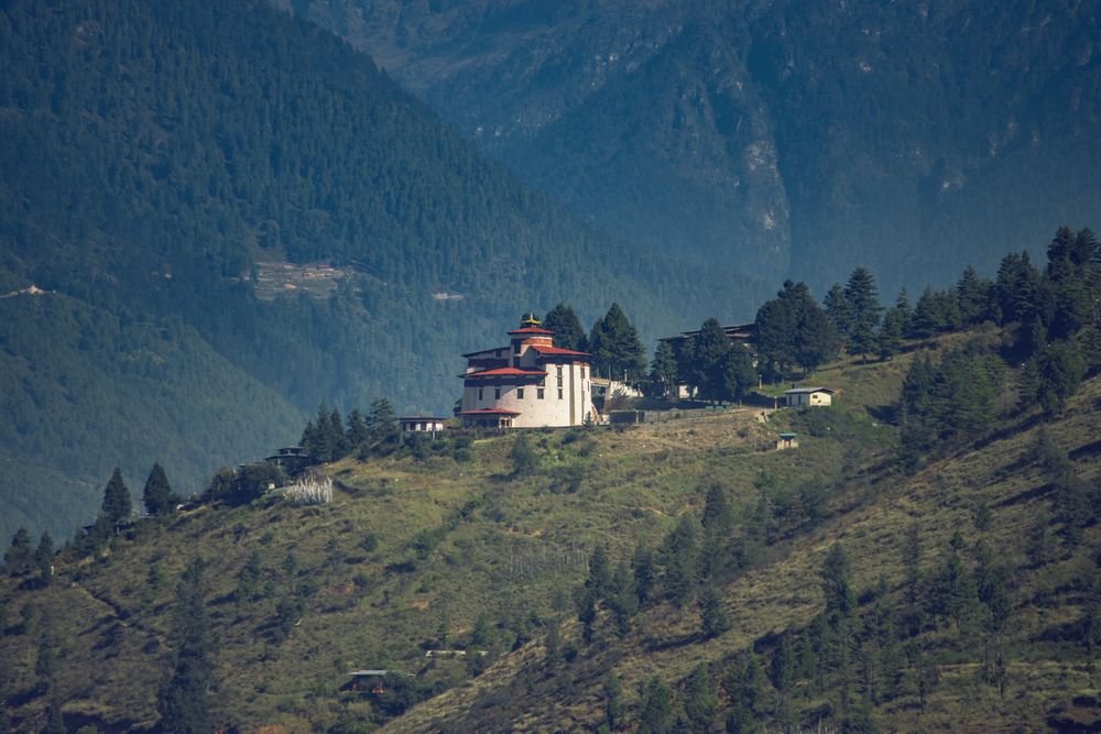 Tiger's Nest from the valley, Paro