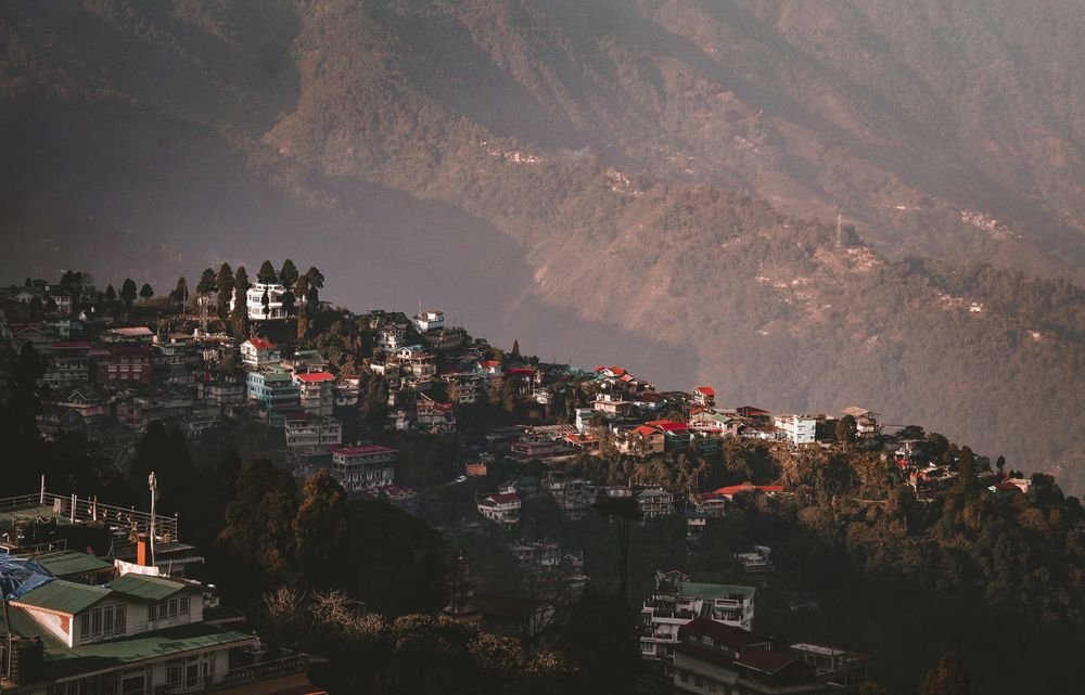 Darjeeling on its hillside