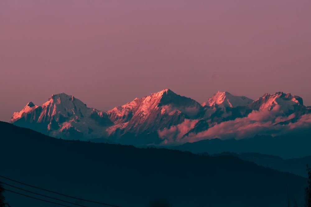 Kanchenjunga at sunset