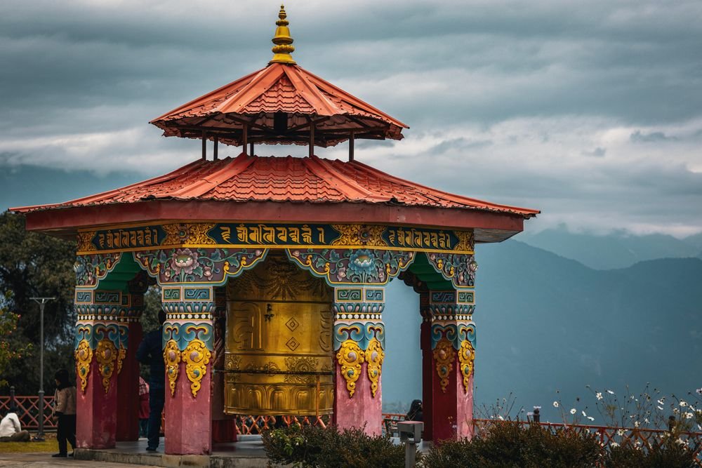 A prayer-wheel pavilion in Pelling