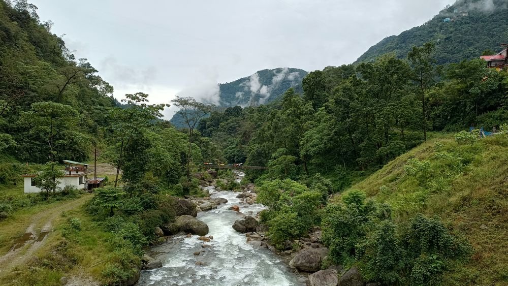 A river in the Sikkim hills