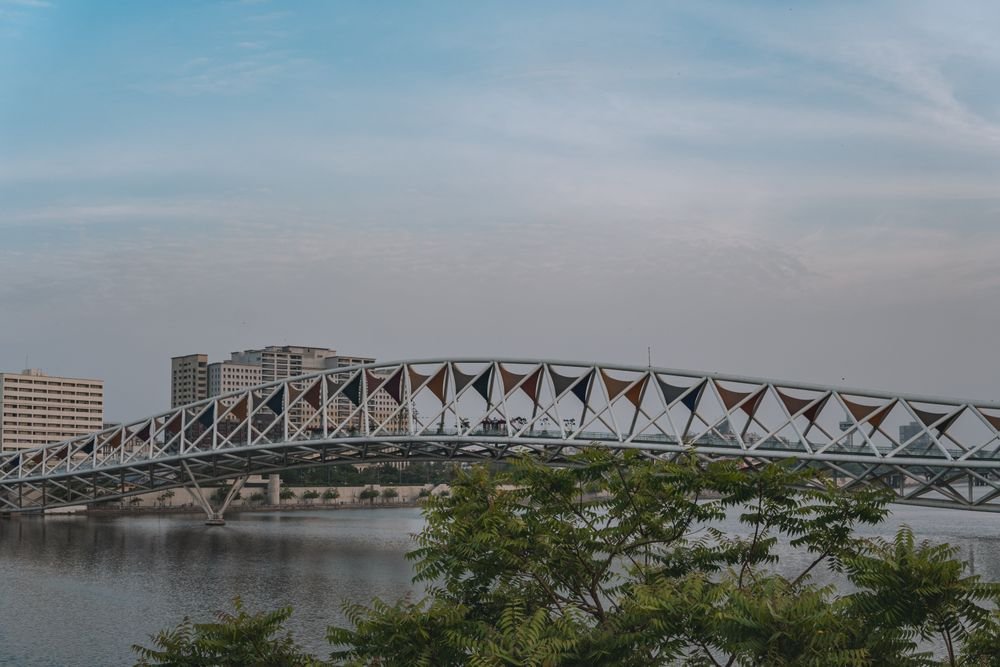 A footbridge over the Sabarmati, Ahmedabad