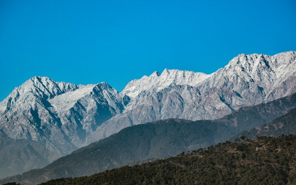 The Dhauladhar range above Dharamshala