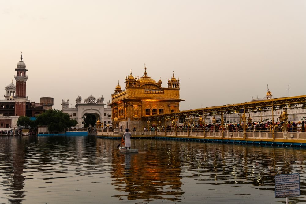 The Golden Temple at sunset, Amritsar