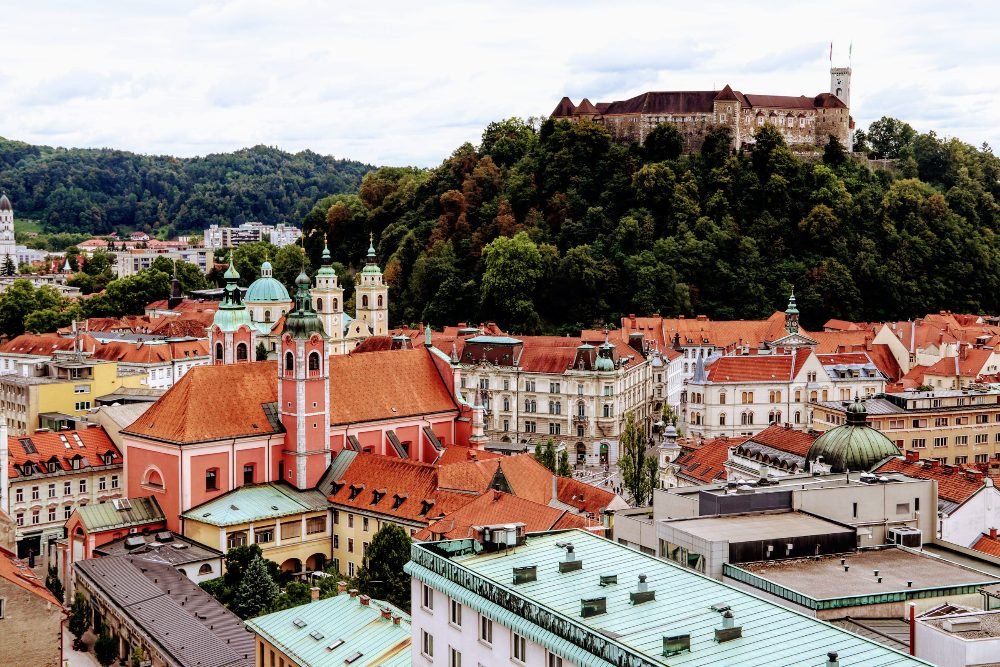 Ljubljana old town and castle