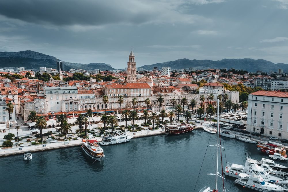 Split's waterfront and bell tower