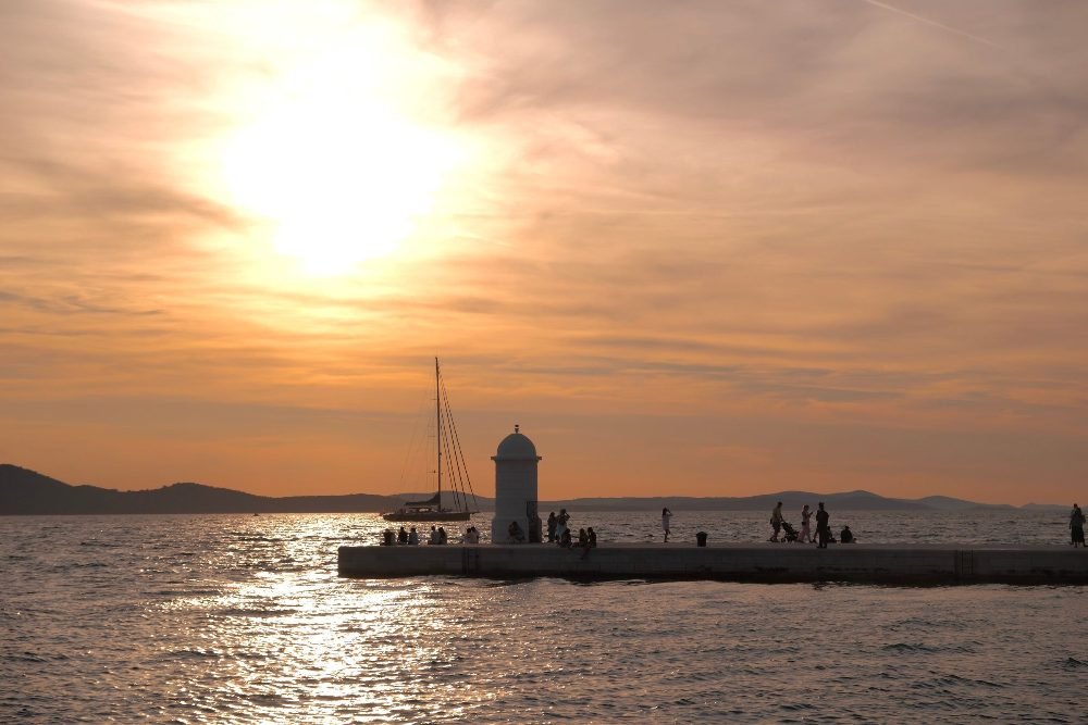 Sunset on the Zadar waterfront