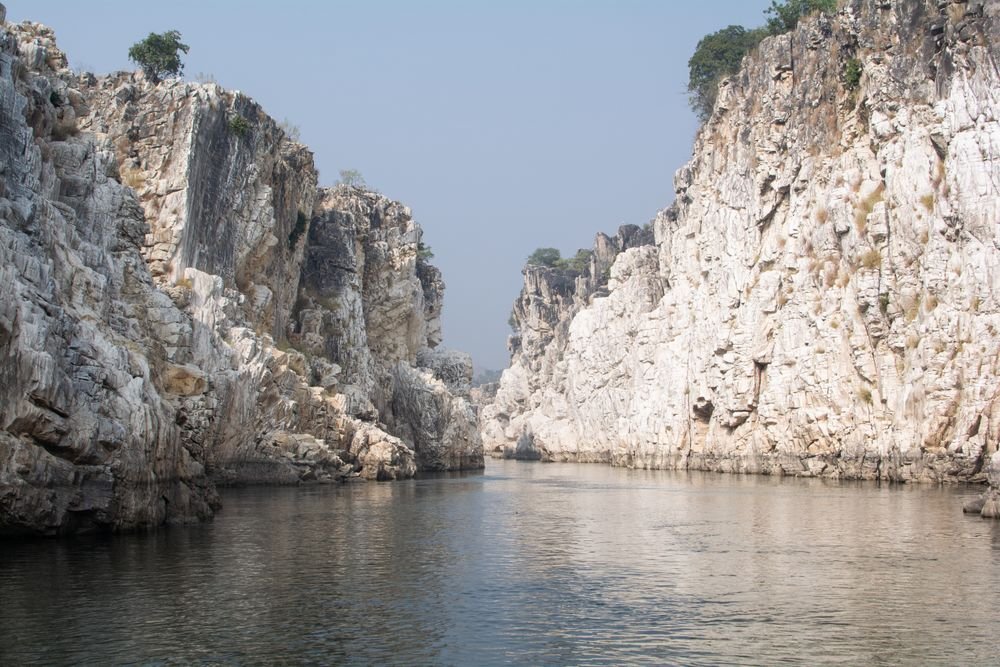 The white marble cliffs of Bhedaghat