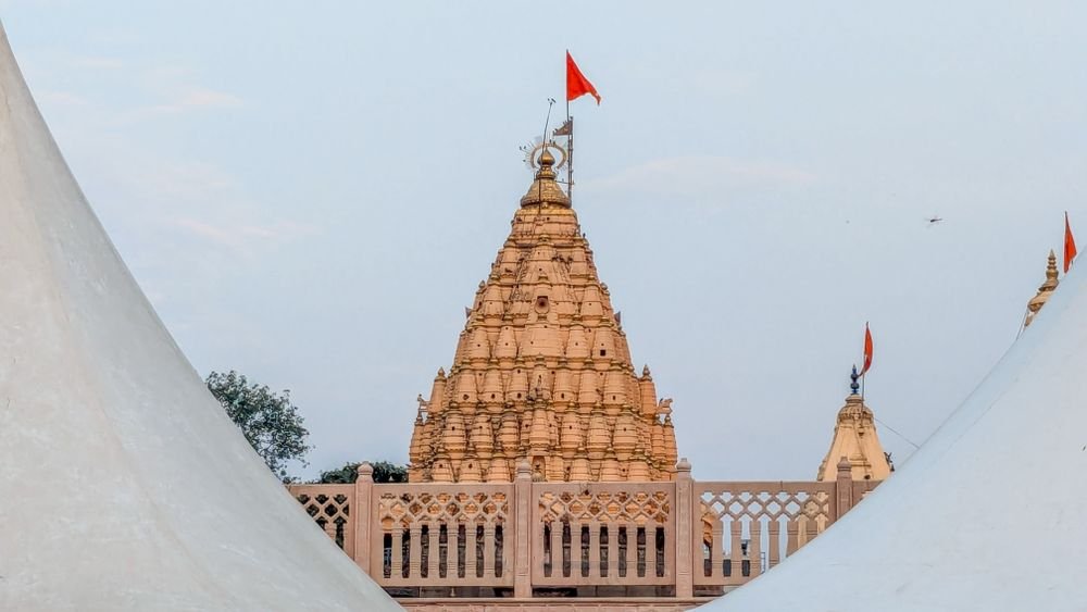 The spire of the Mahakaleshwar temple, Ujjain