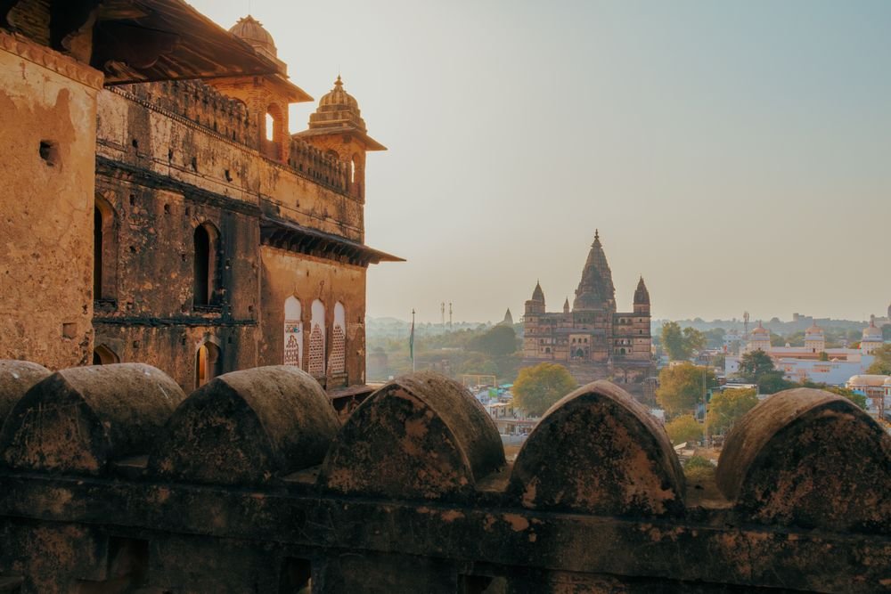 Orchha's temples seen from the fort