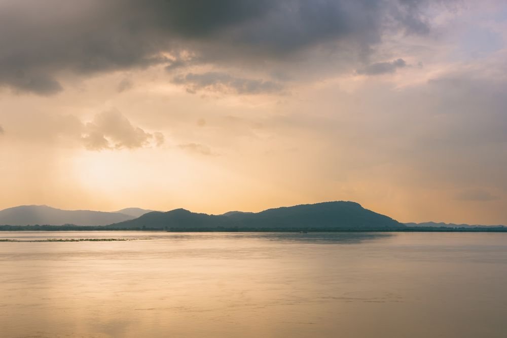 Sunset over the Brahmaputra, Assam