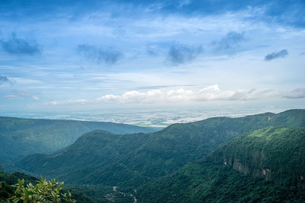Green hills and valleys of Meghalaya