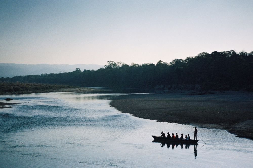 River boat ride at dusk