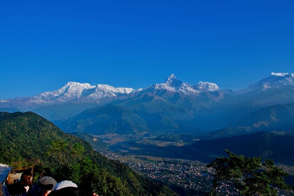 The Annapurna range from Pokhara
