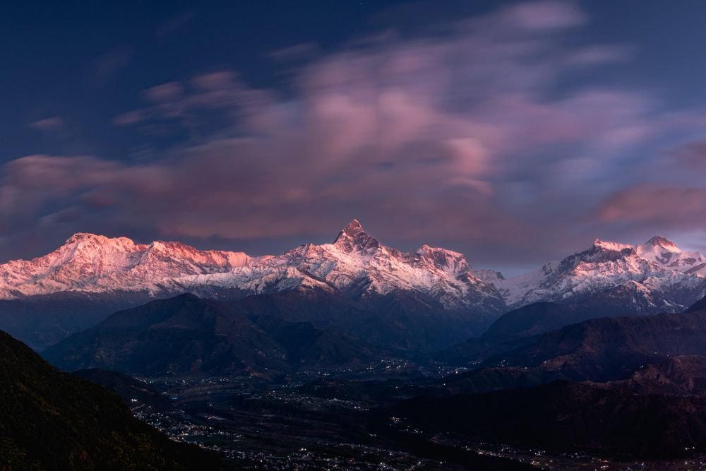 Sunrise over Machhapuchhre, Pokhara
