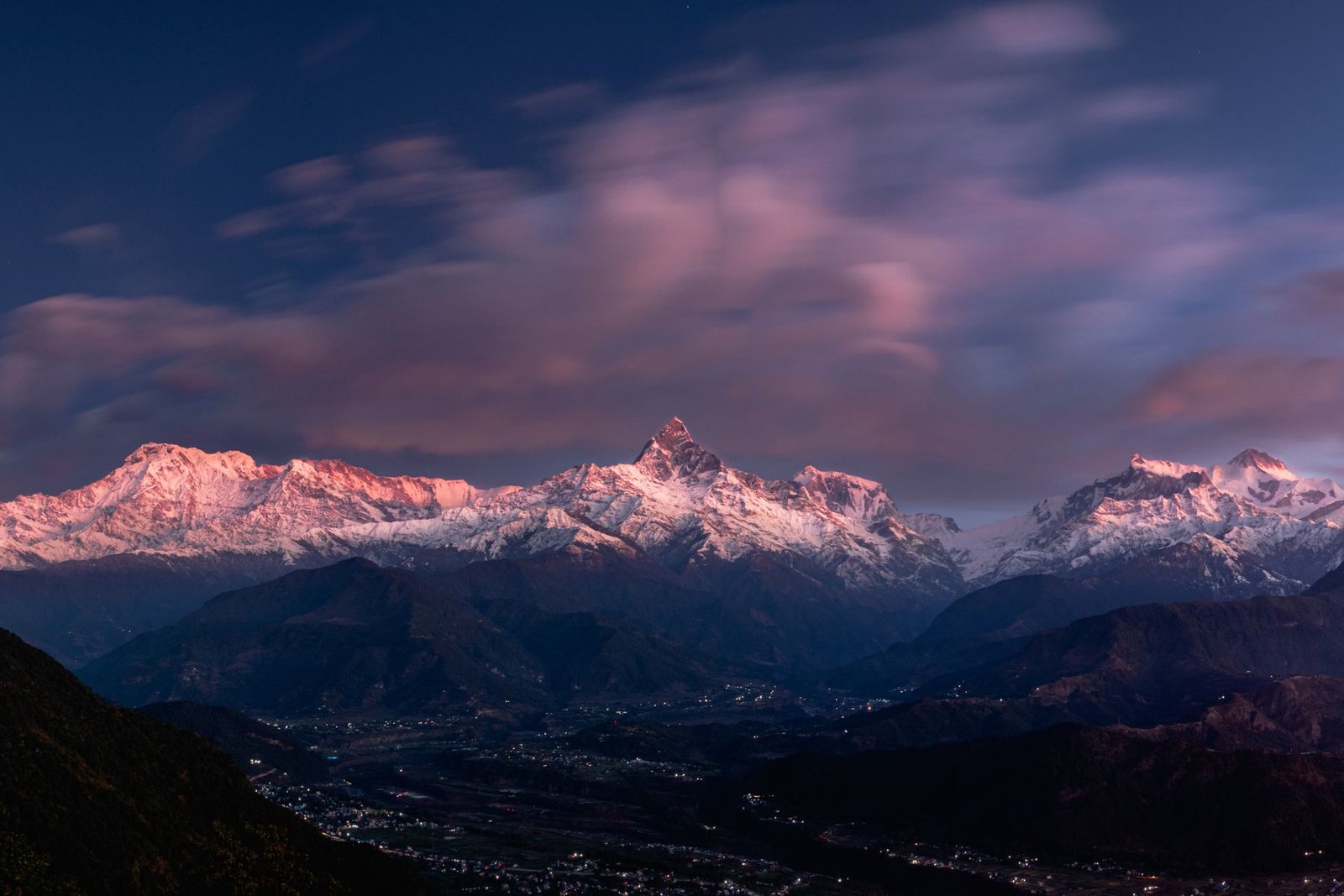 Sunrise over Machhapuchhre, Pokhara