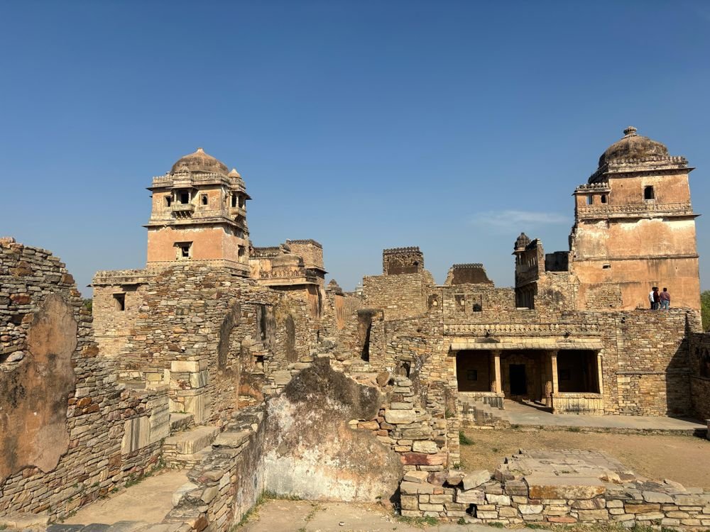 Palace ruins inside Chittorgarh Fort