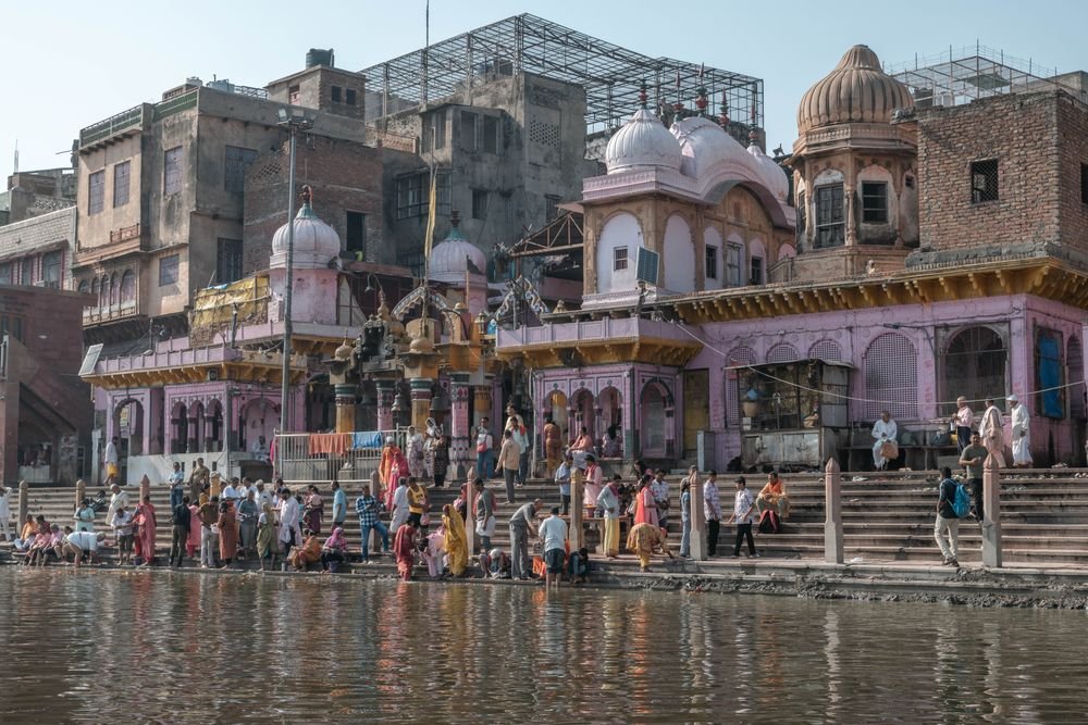 The ghats of the Yamuna at Mathura