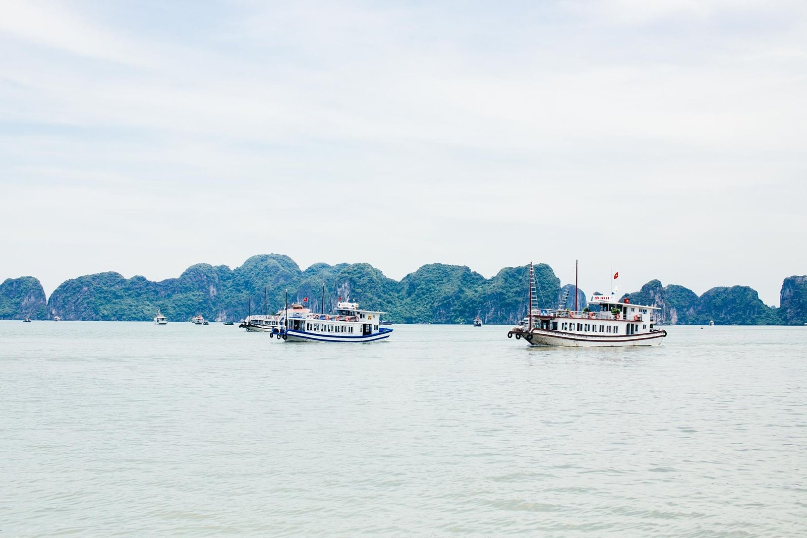 Cruise boats on Ha Long Bay